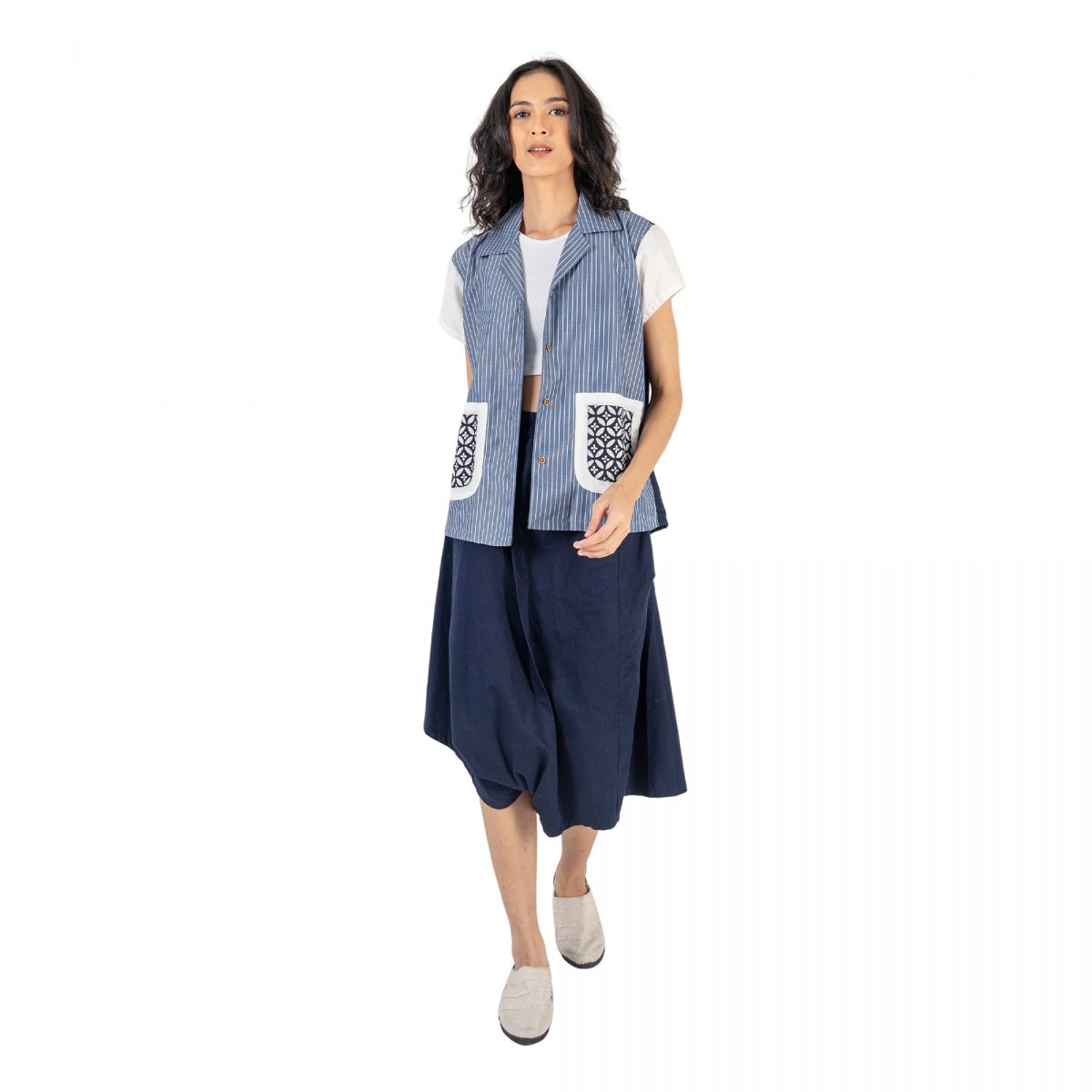 Audrey Blouse Navy - Image 6