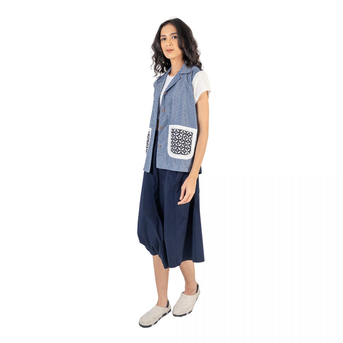 Audrey Blouse Navy - Image 4