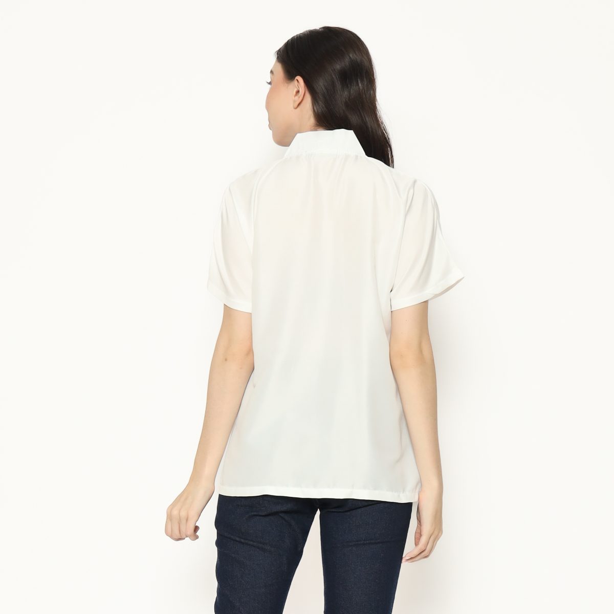 Andini Blouse White Blue - Image 6