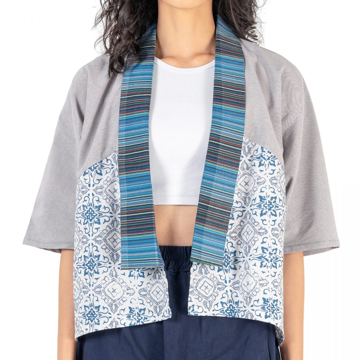 Lindsey Blazer Grey Cream - Image 2