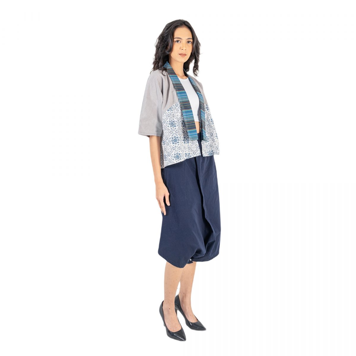 Lindsey Blazer Grey Cream - Image 3