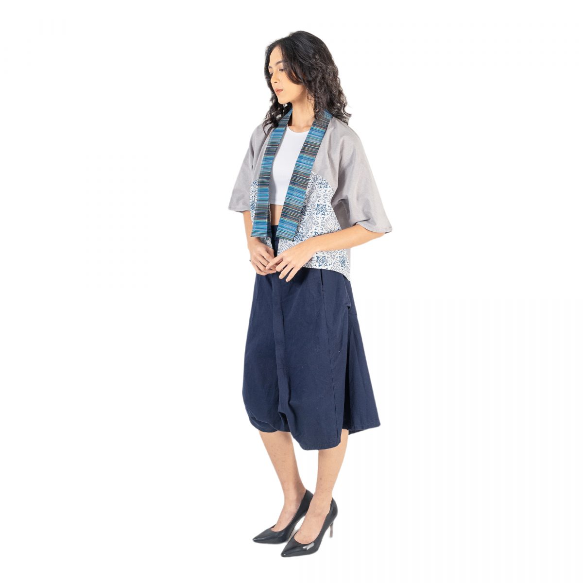 Lindsey Blazer Grey Cream - Image 4