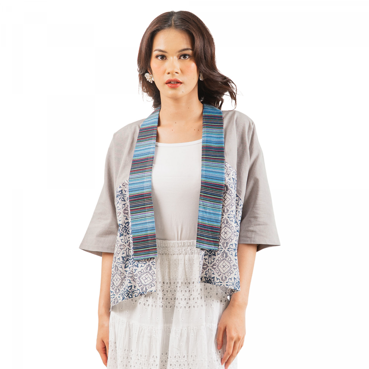 Lindsey Blazer Grey Cream