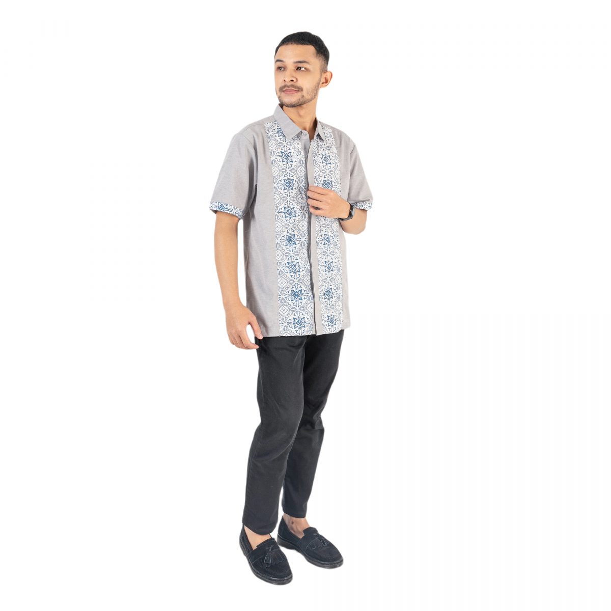 Lucilo Shirt Grey Cream - Image 3