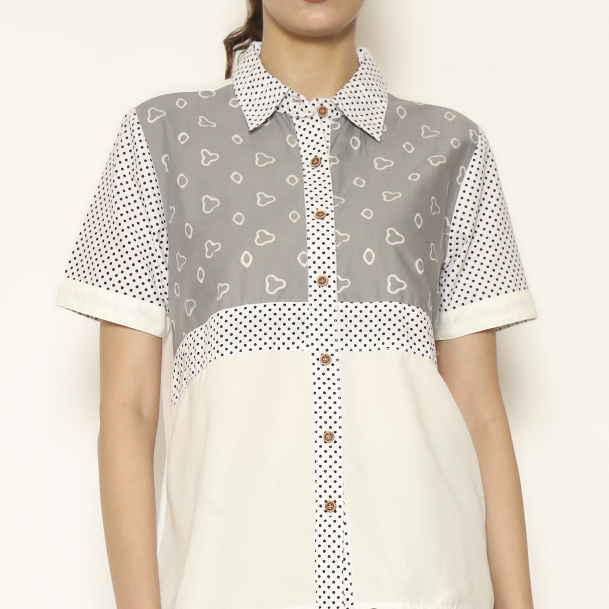 Melastri Shirt Grey - Image 2