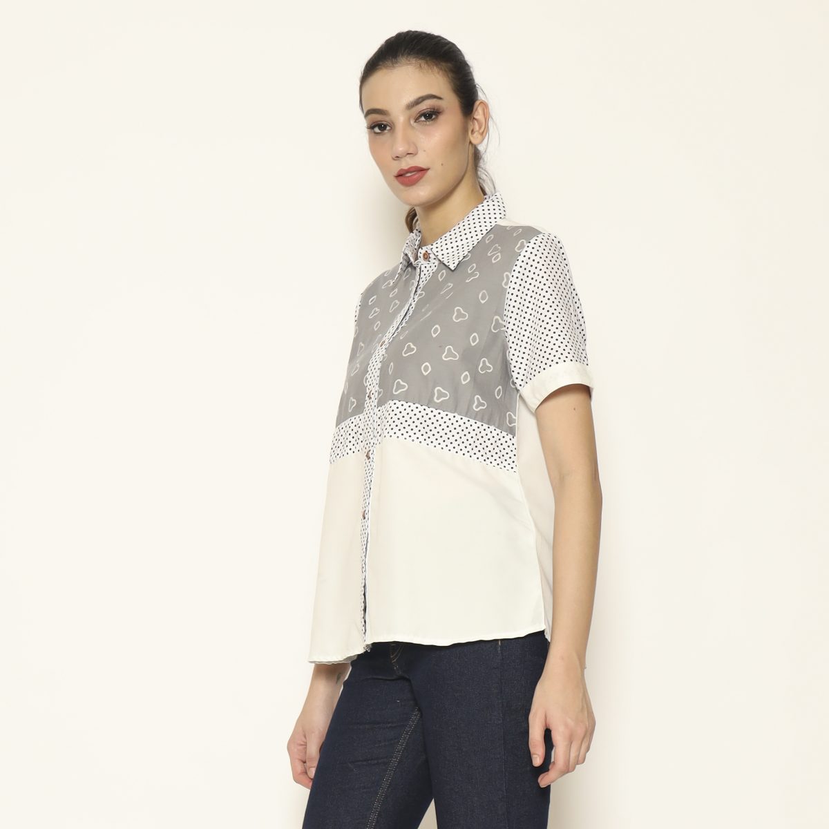 Melastri Shirt Grey - Image 4