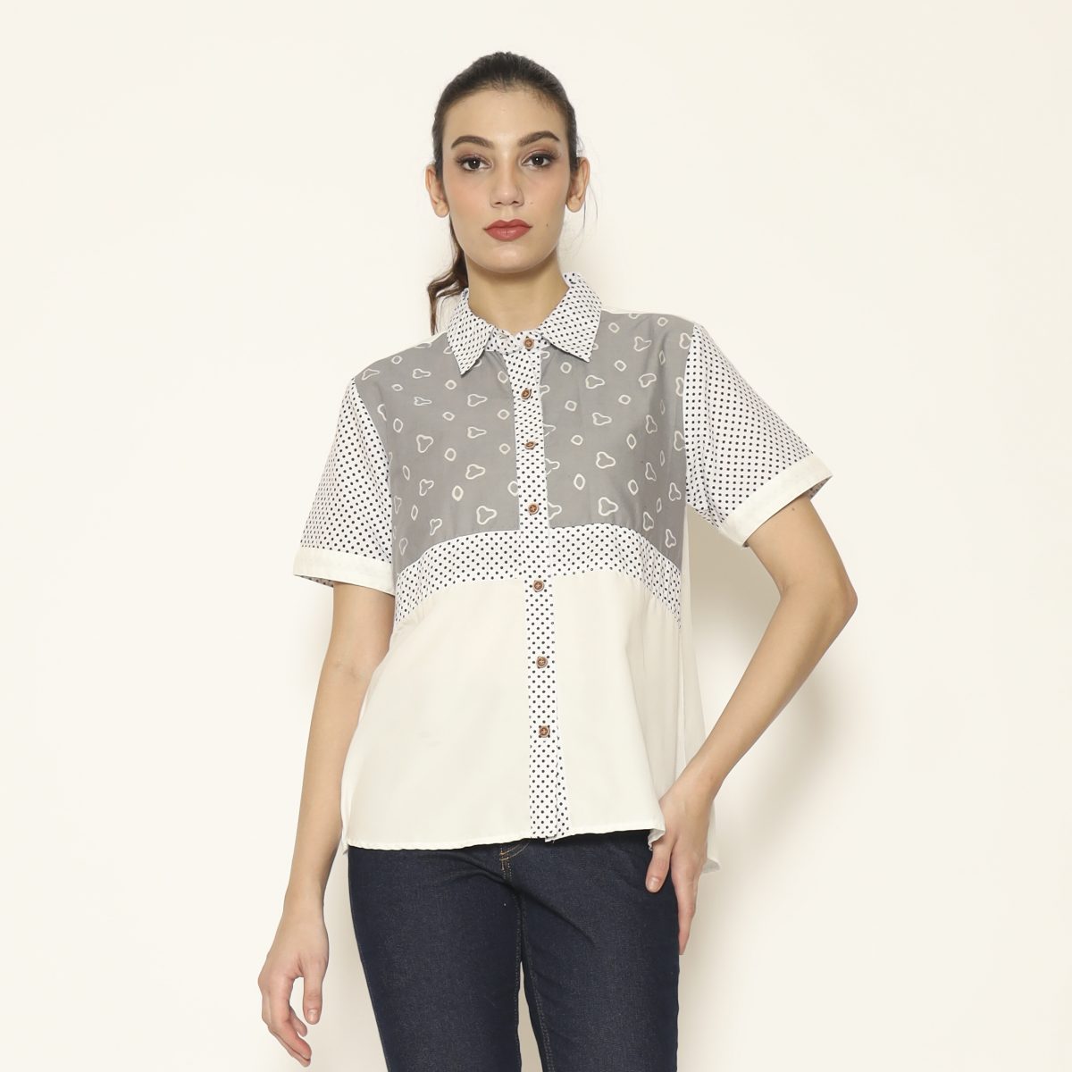 Melastri Shirt Grey - Image 5