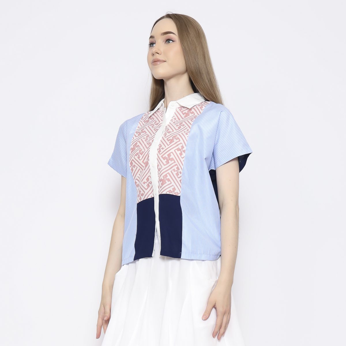 Patricia Shirt Pink Blue - Image 3