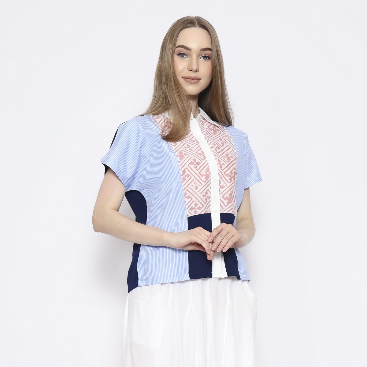 Patricia Shirt Pink Blue - Image 4