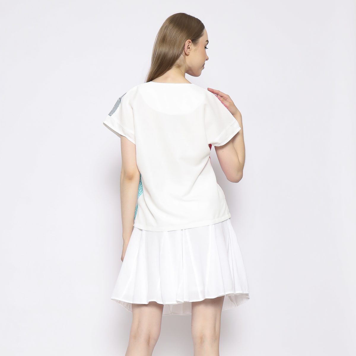 Rossie Blouse Pink Grey - Image 5