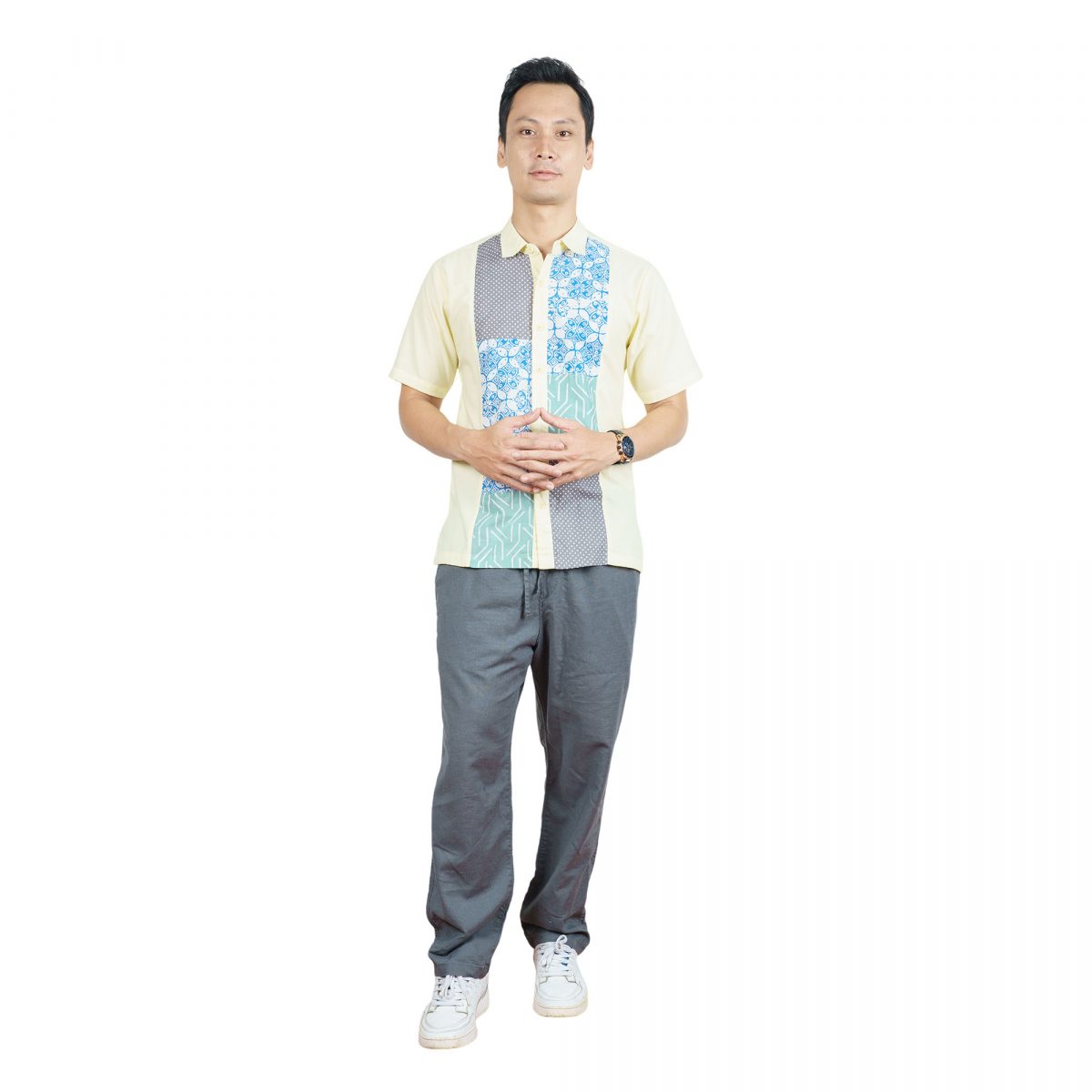 Todd Shirt Yellow Blue - Image 6