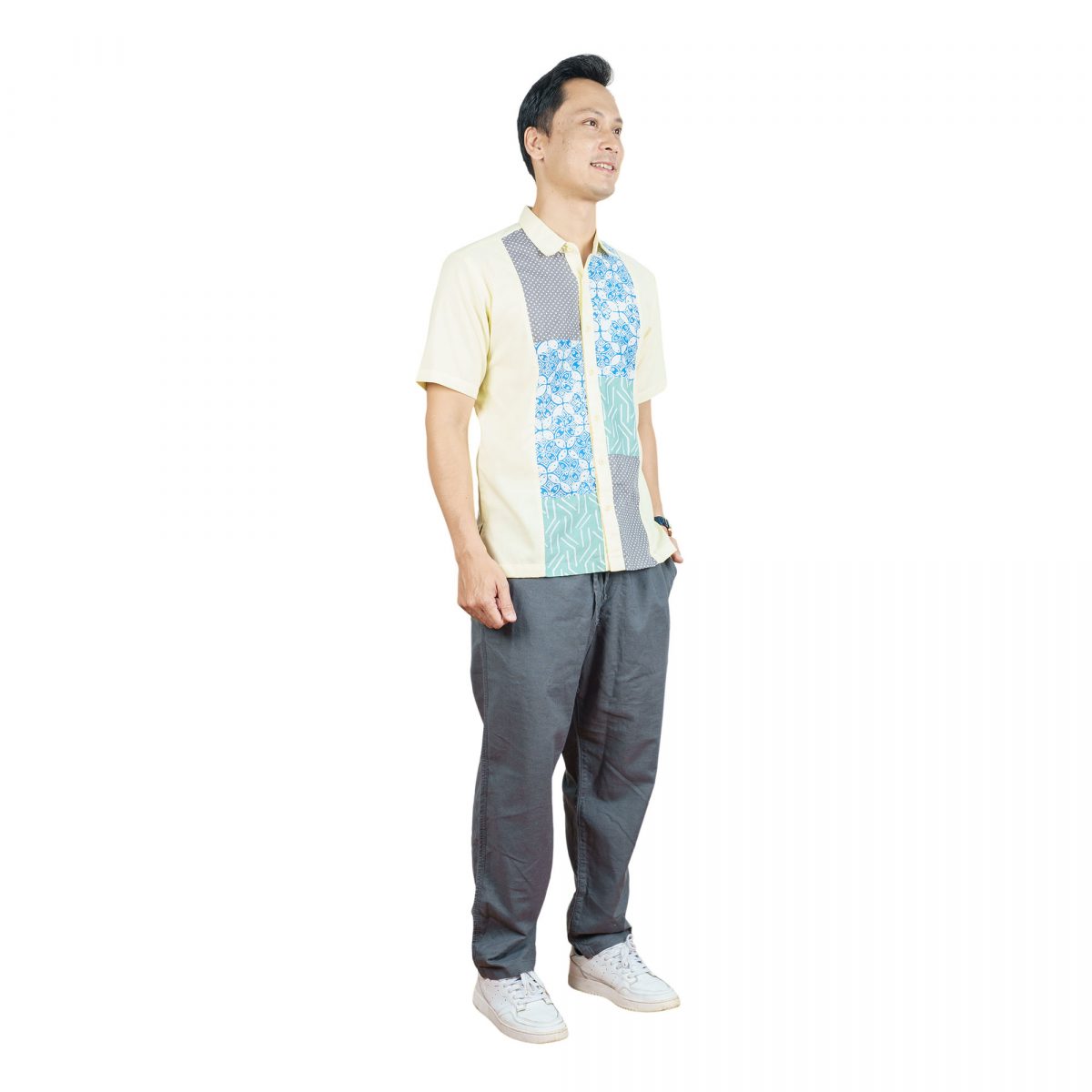 Todd Shirt Yellow Blue - Image 4