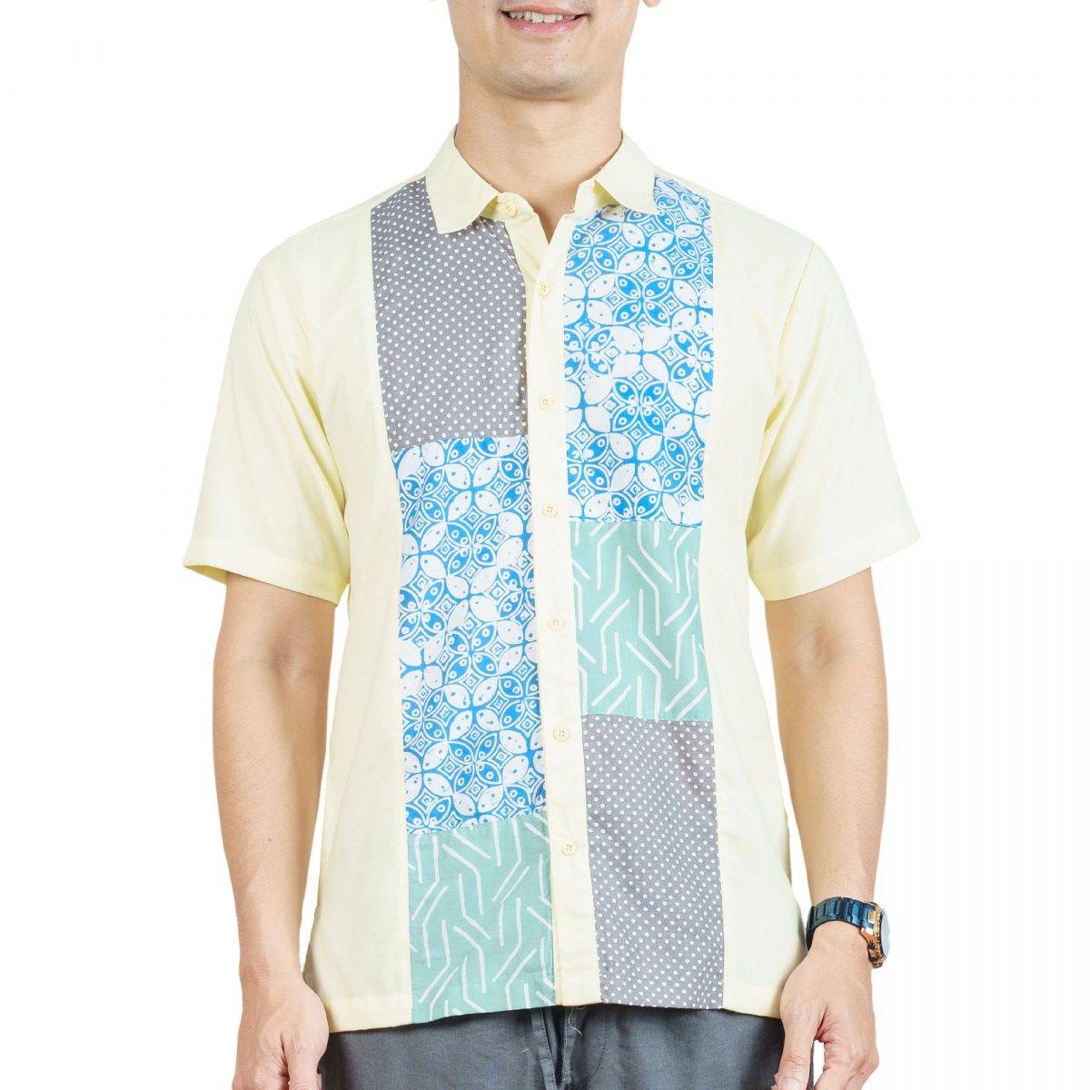 Todd Shirt Yellow Blue - Image 2