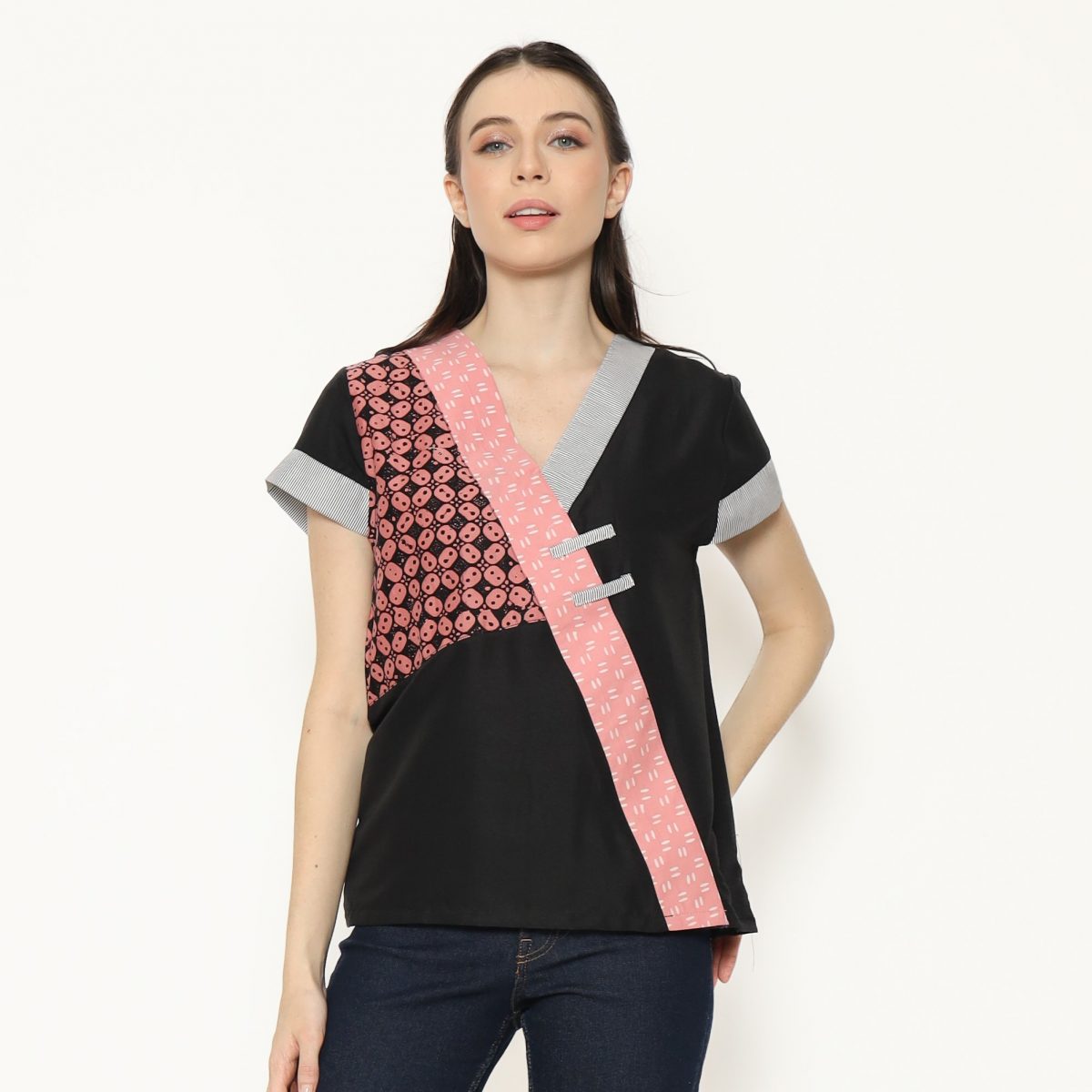 Melissa Blouse Kawung Pink