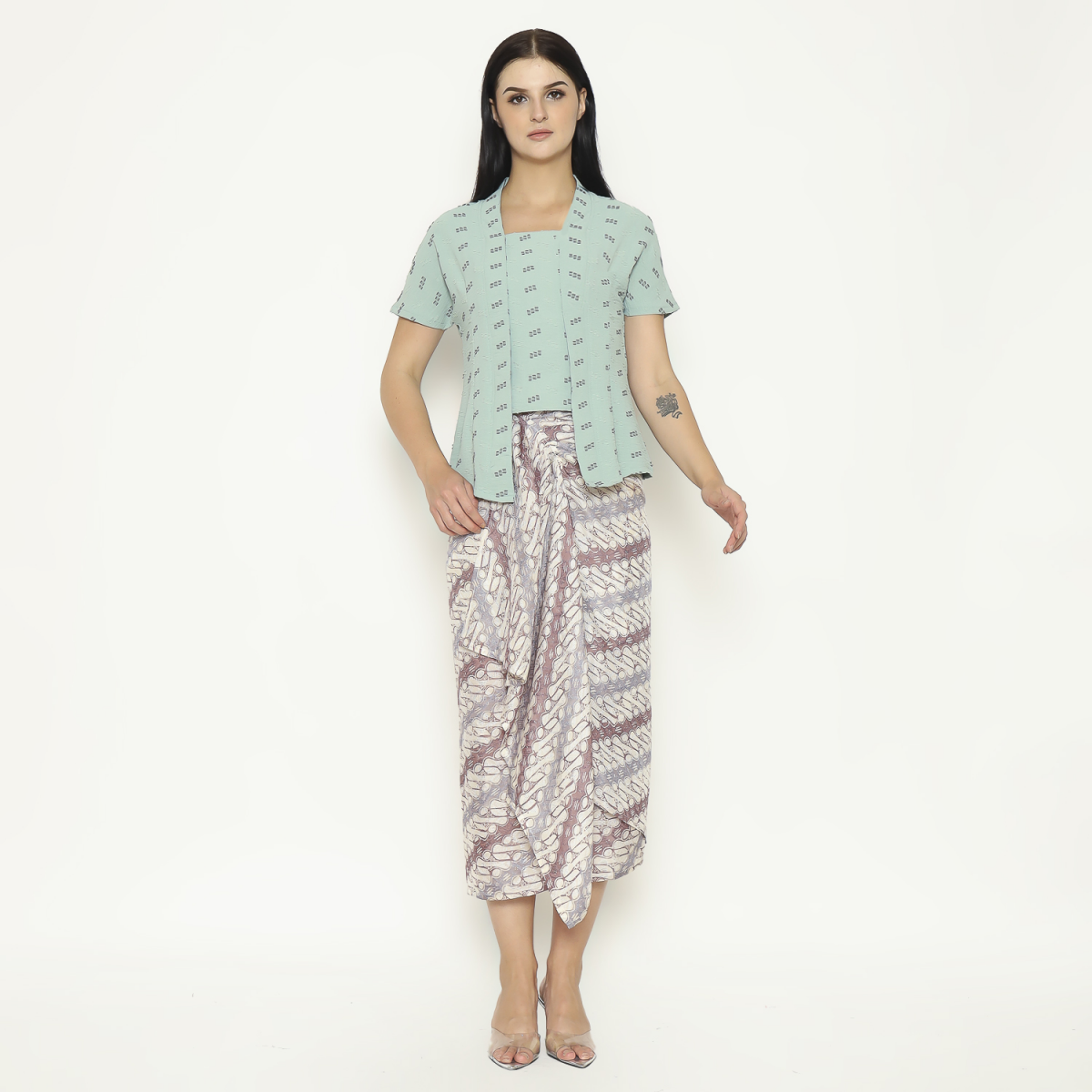 Yasmine Blouse Stripe Green - Image 6