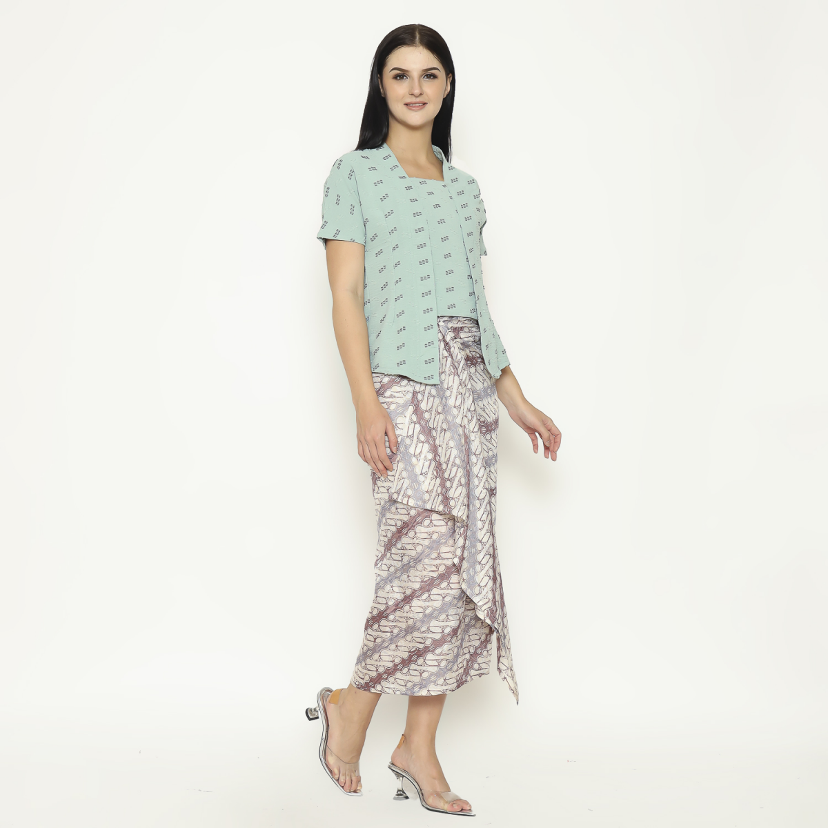 Yasmine Blouse Stripe Green - Image 4