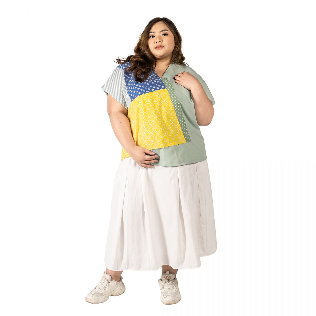 Belle Blouse Green Yellow - Image 6