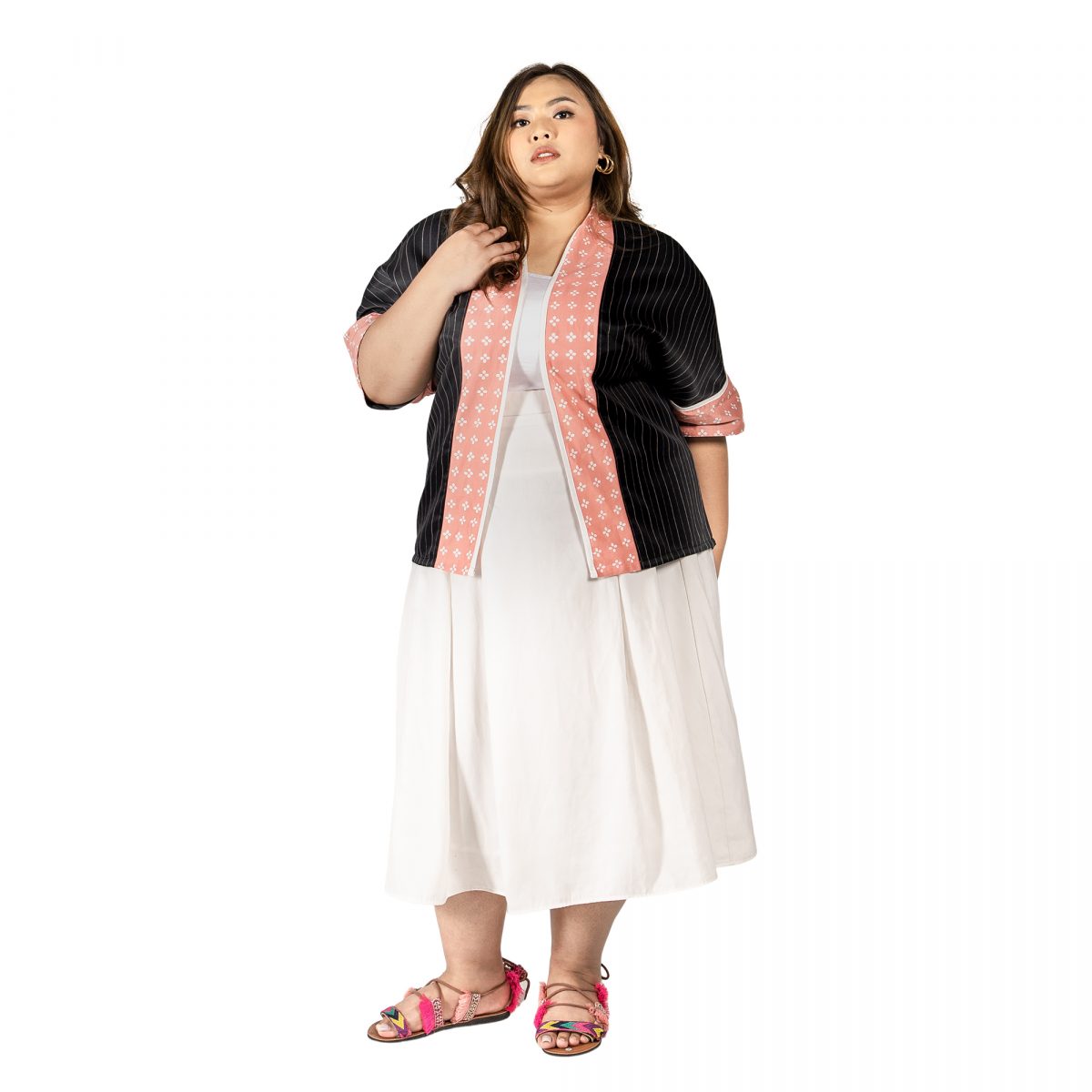 Divya Blazer Pink Black - Image 4