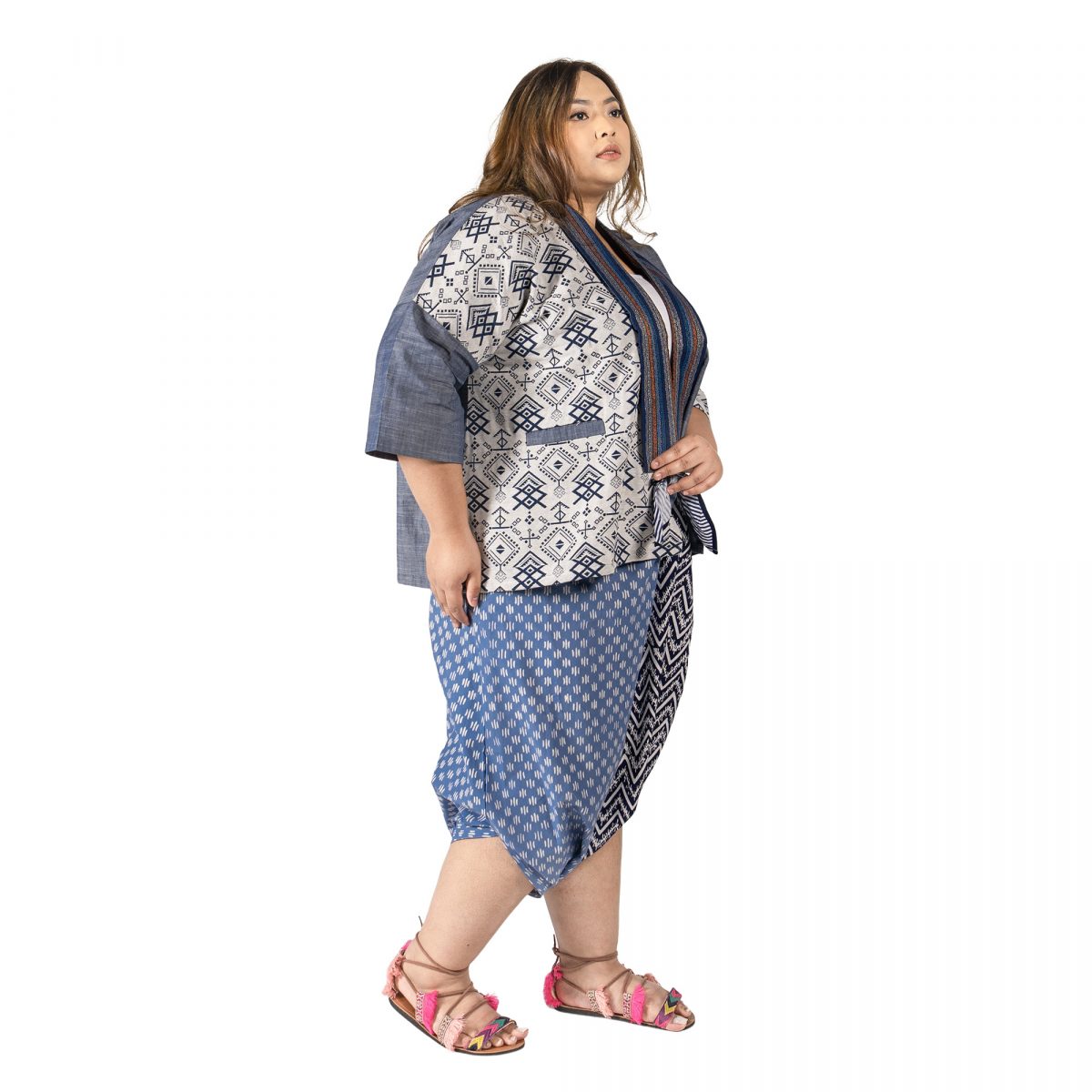 Tatiana Blazer Cream Navy - Image 3