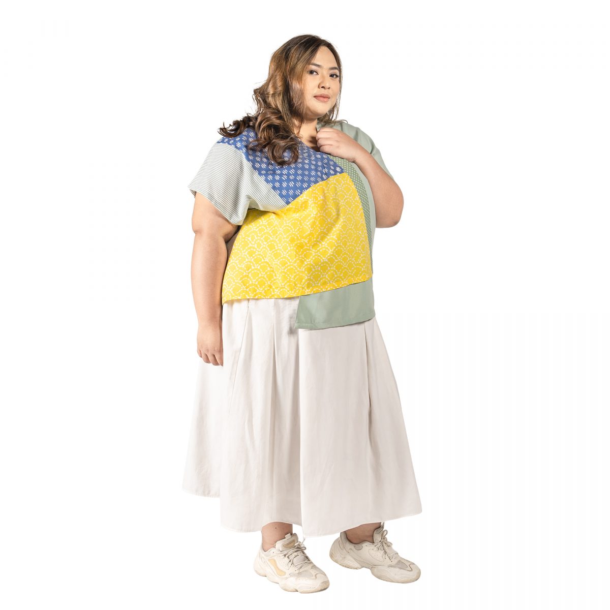 Belle Blouse Green Yellow - Image 3