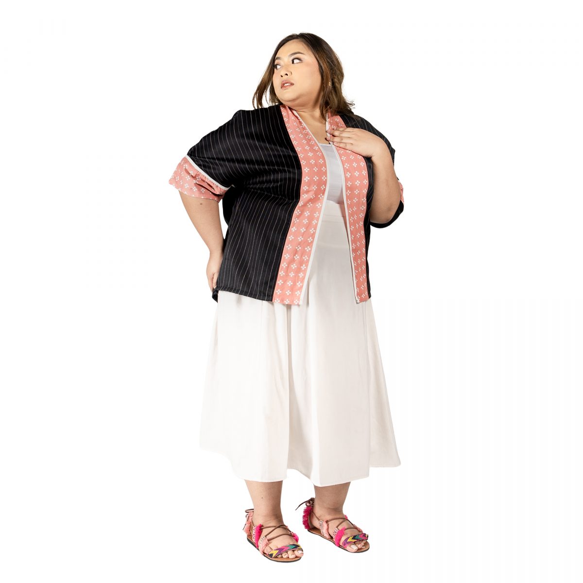 Divya Blazer Pink Black - Image 3