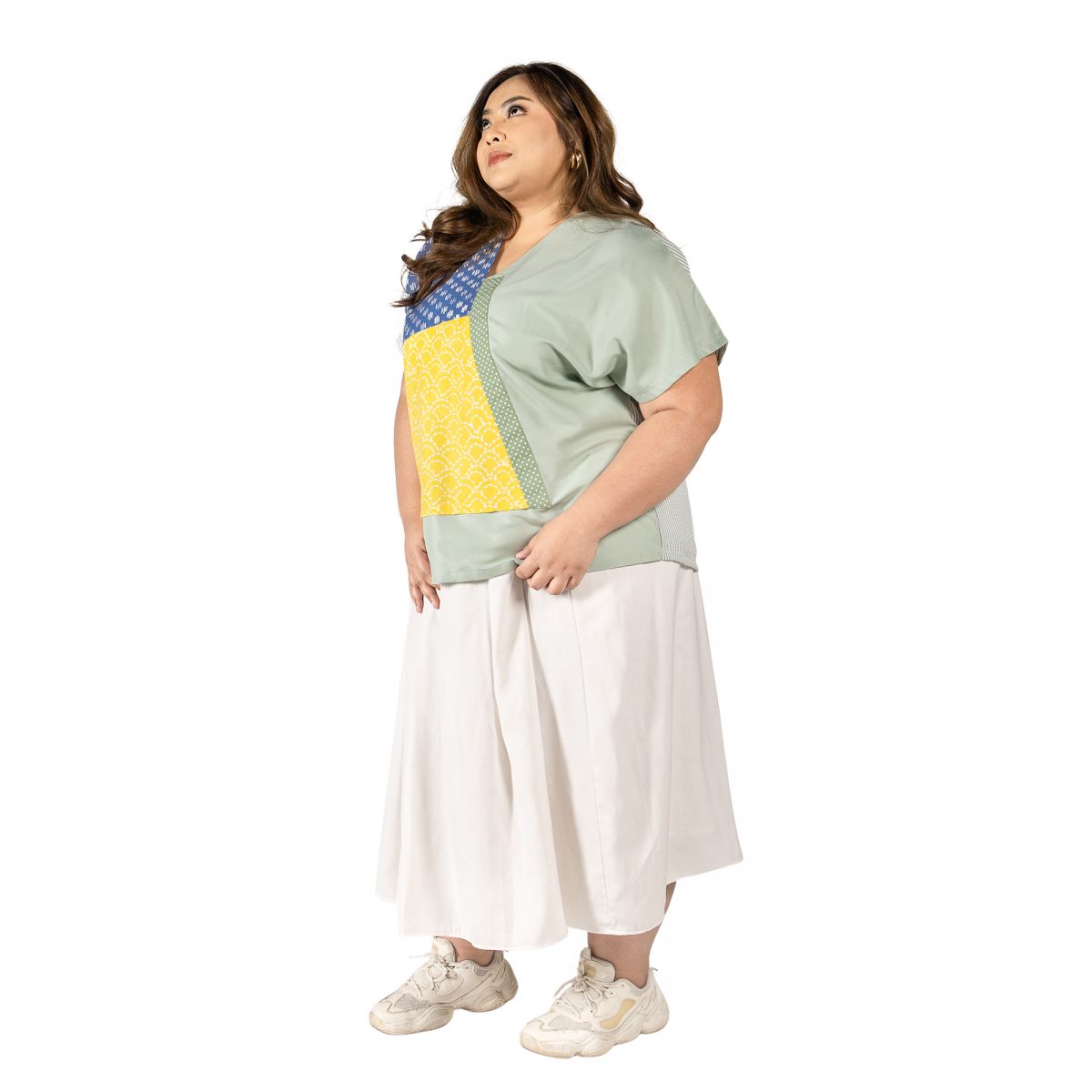 Belle Blouse Green Yellow - Image 4