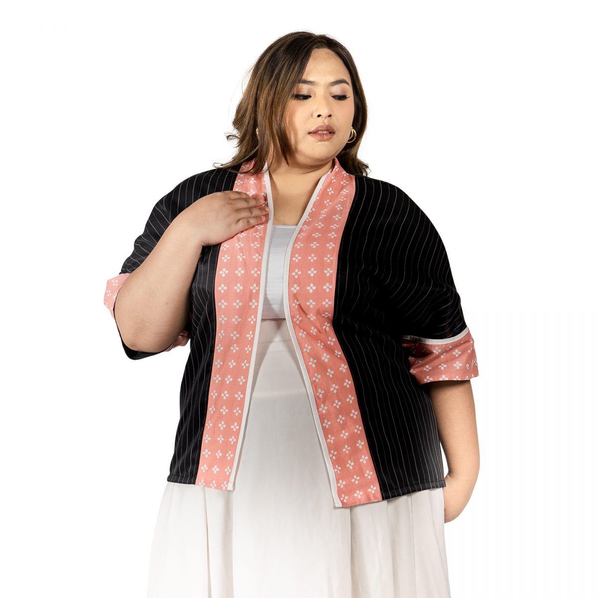 Divya Blazer Pink Black