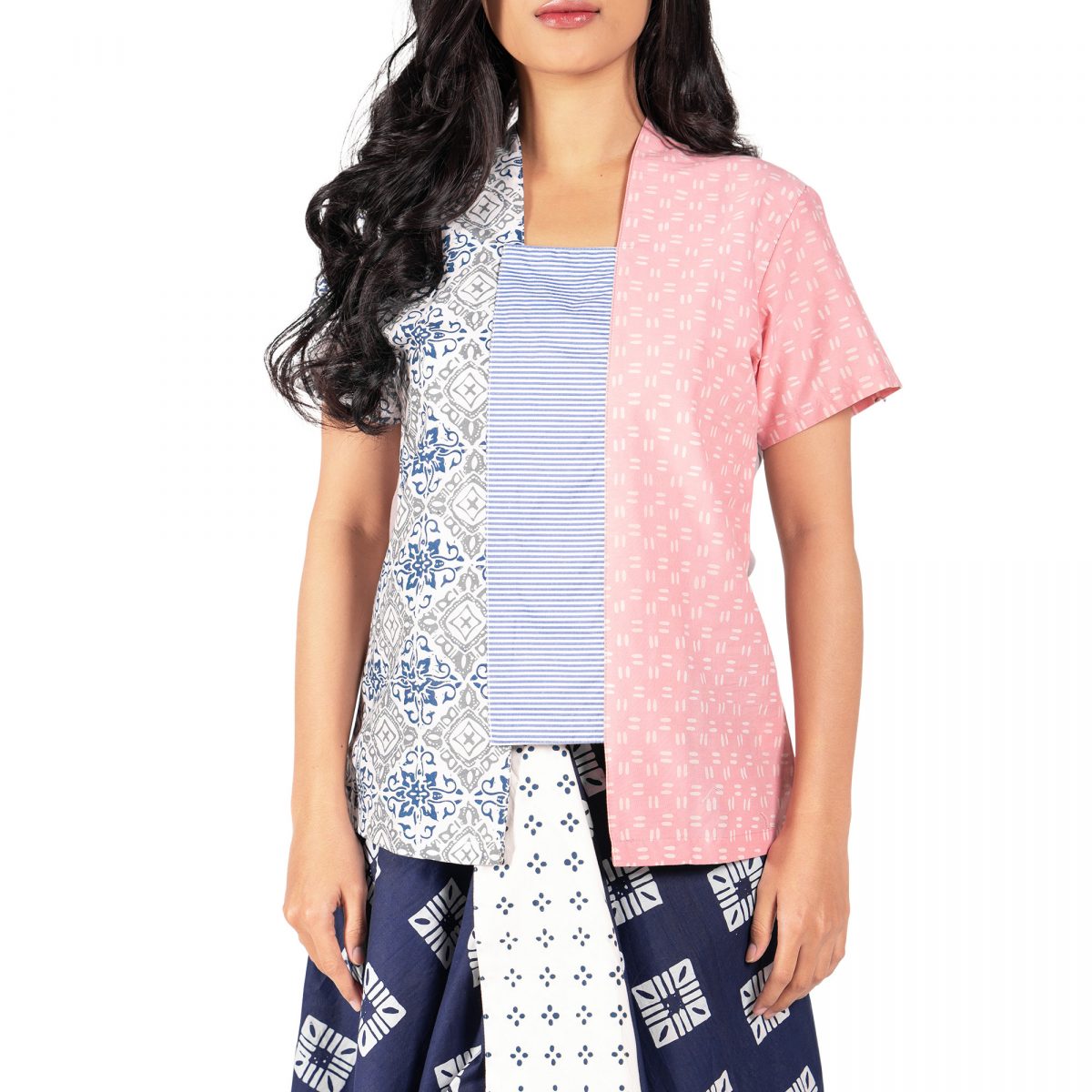 Sheisha Blouse Pink Grey - Image 2