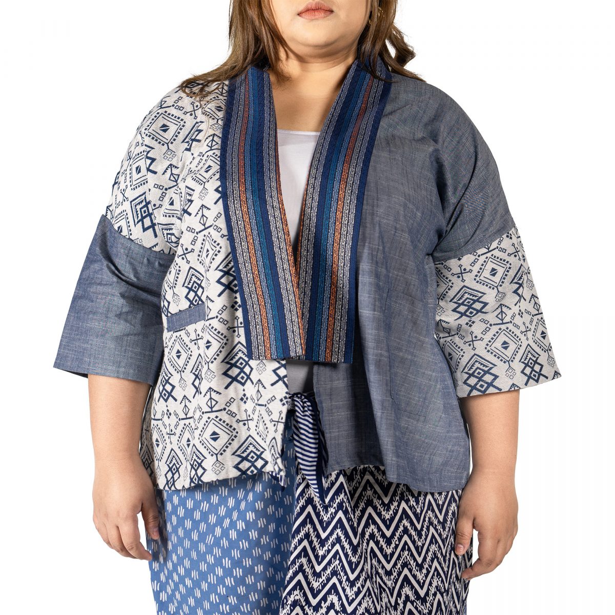 Tatiana Blazer Cream Navy - Image 2