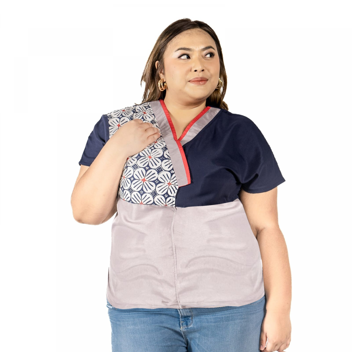 Renita Blouse Navy - Image 2