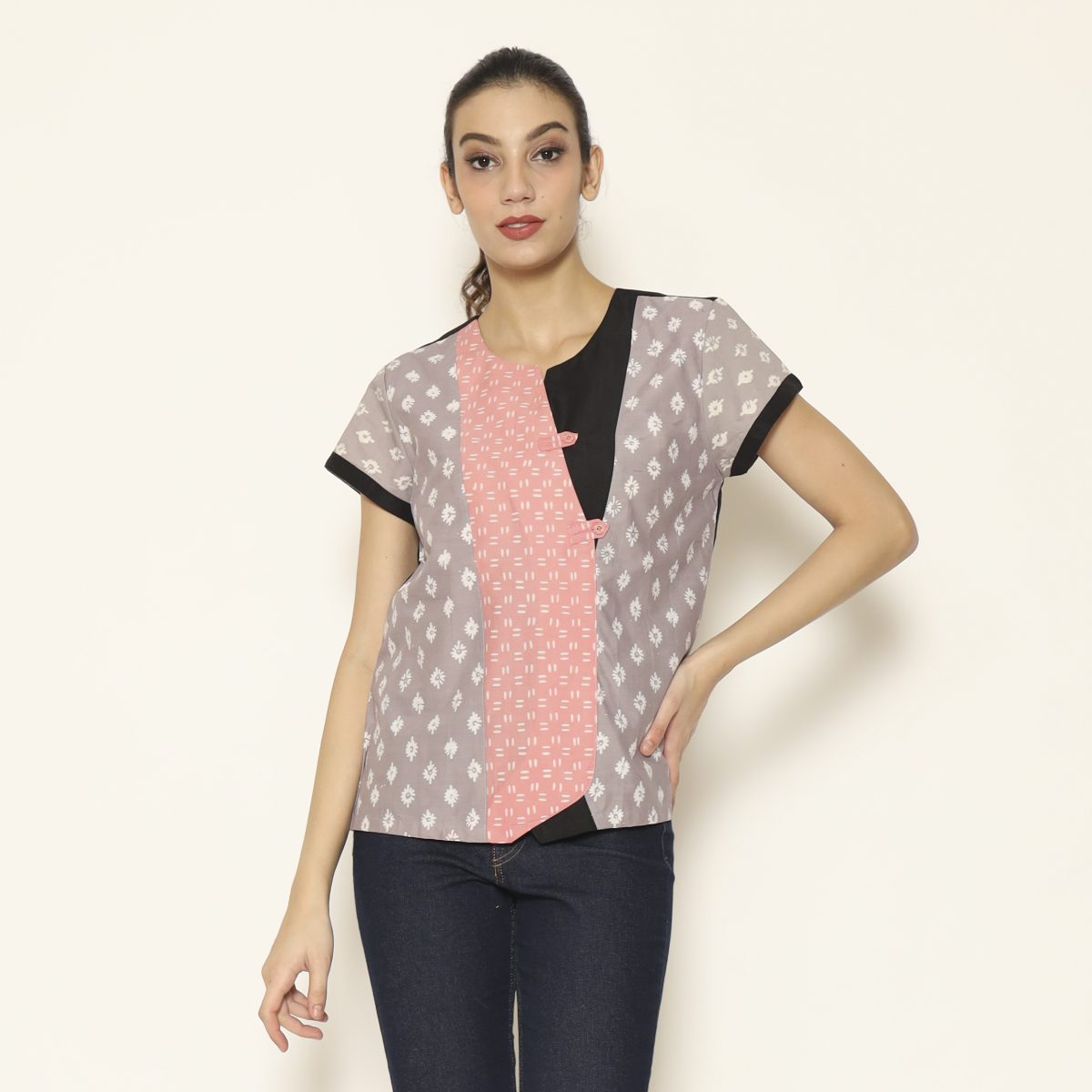 Amaranth Blouse Grey Pink