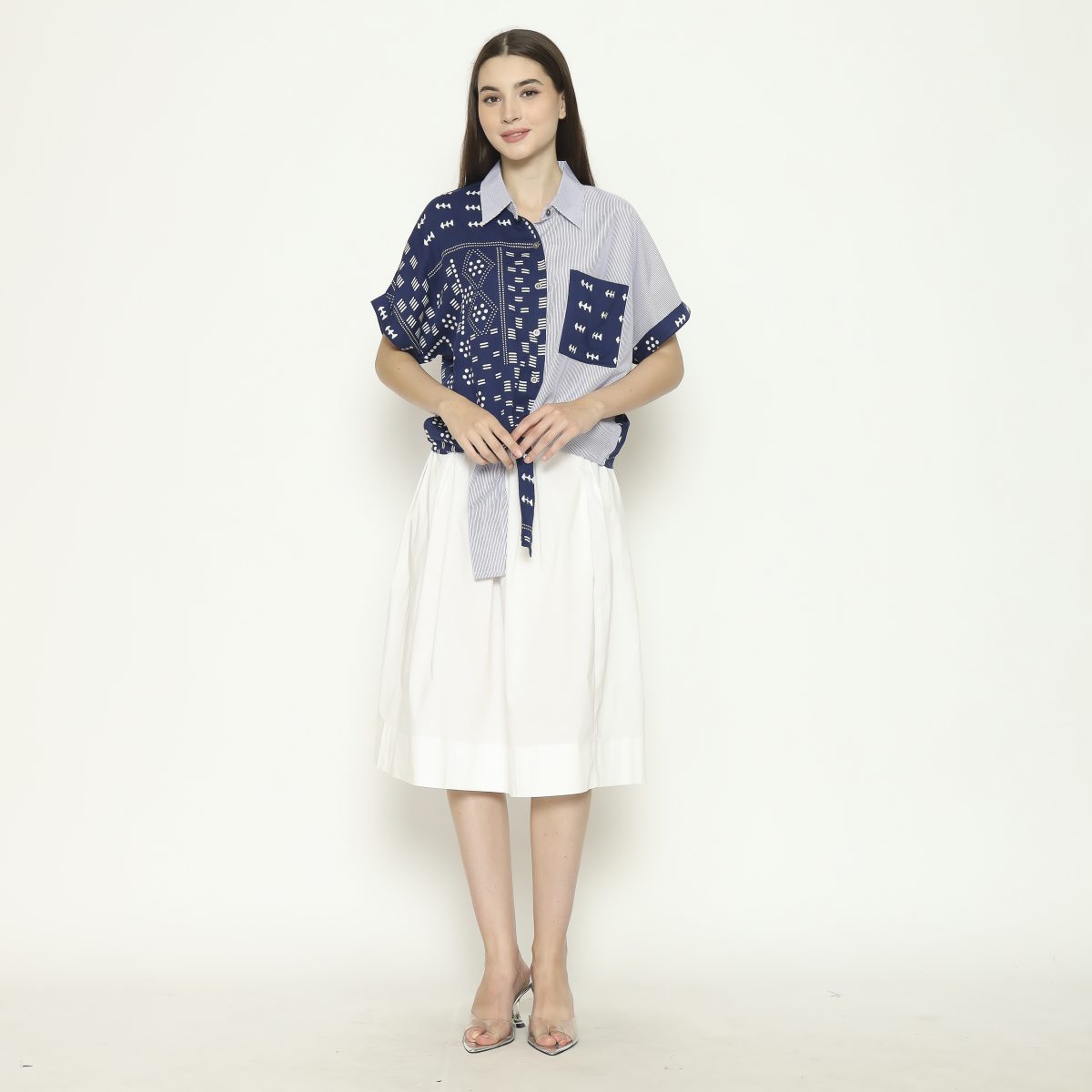Esther Shirt Stripe Navy - Image 7