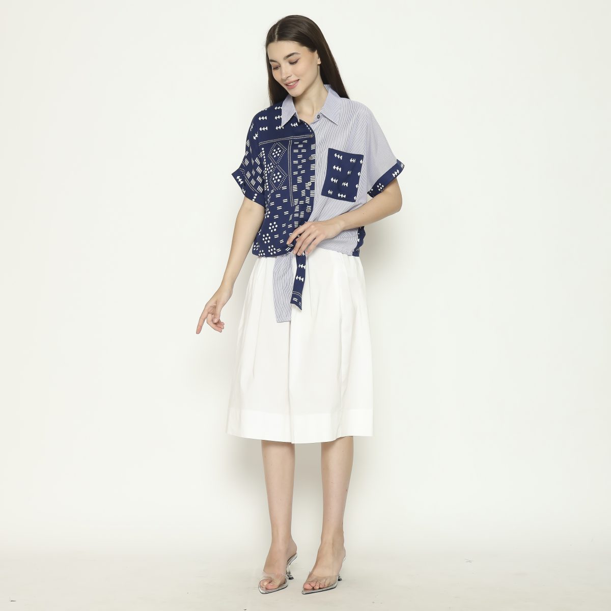 Esther Shirt Stripe Navy - Image 6