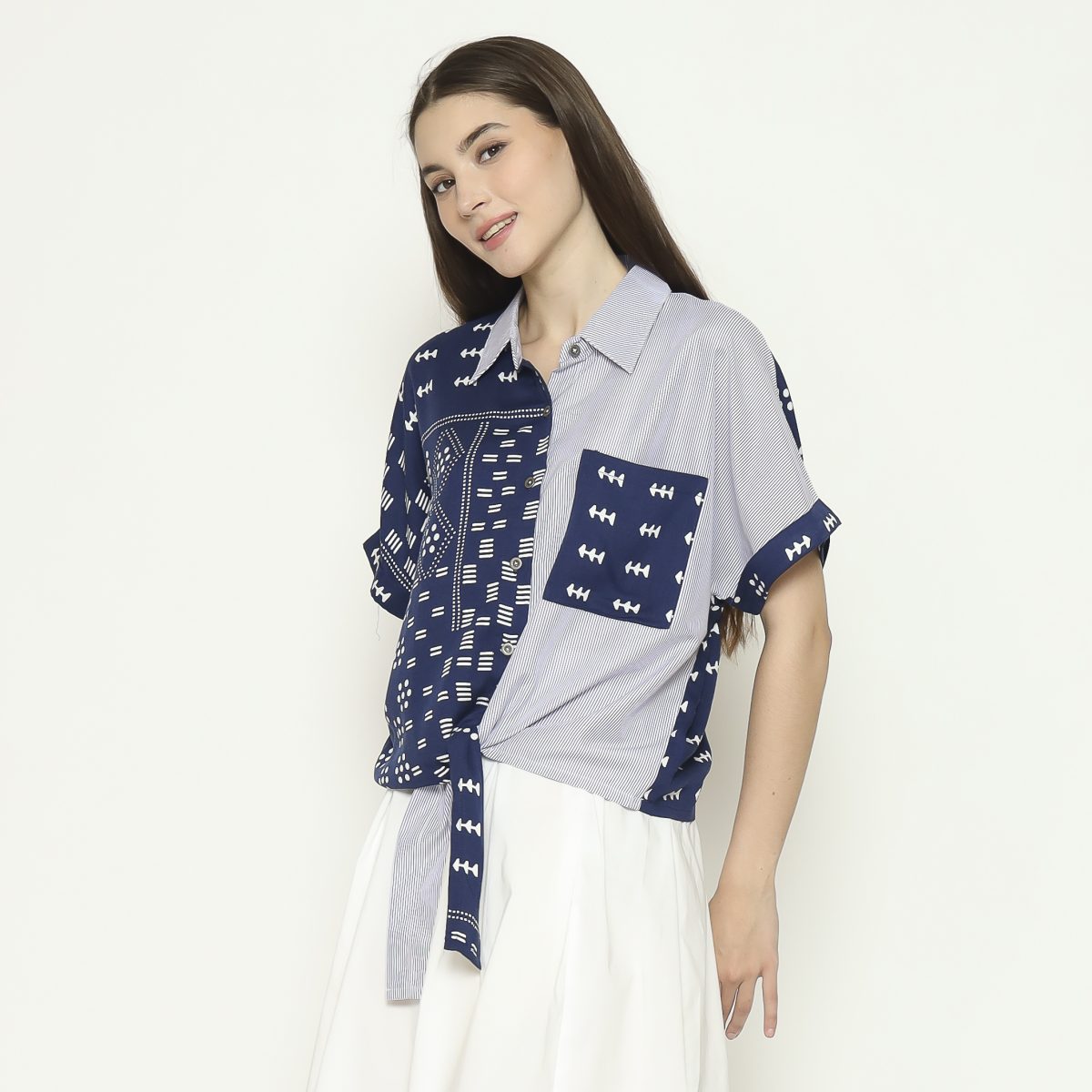 Esther Shirt Stripe Navy - Image 4