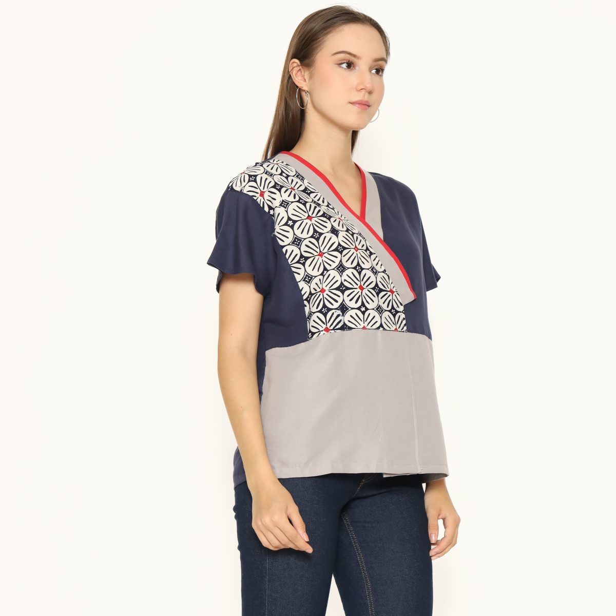 Renita Blouse Navy - Image 5