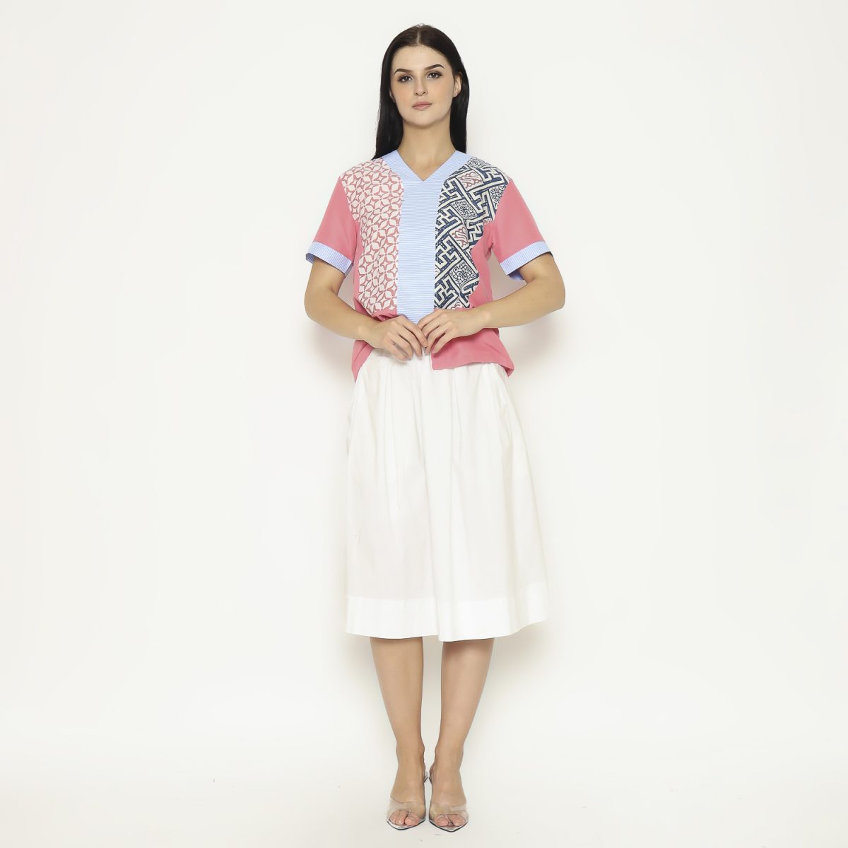 Michela Blouse Pink Blue - Image 6
