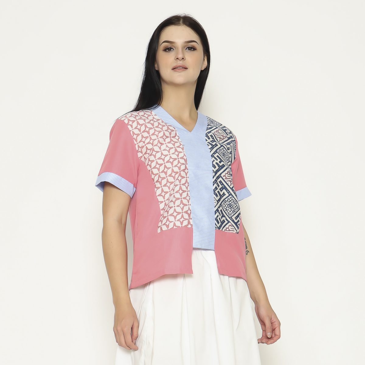 Michela Blouse Pink Blue