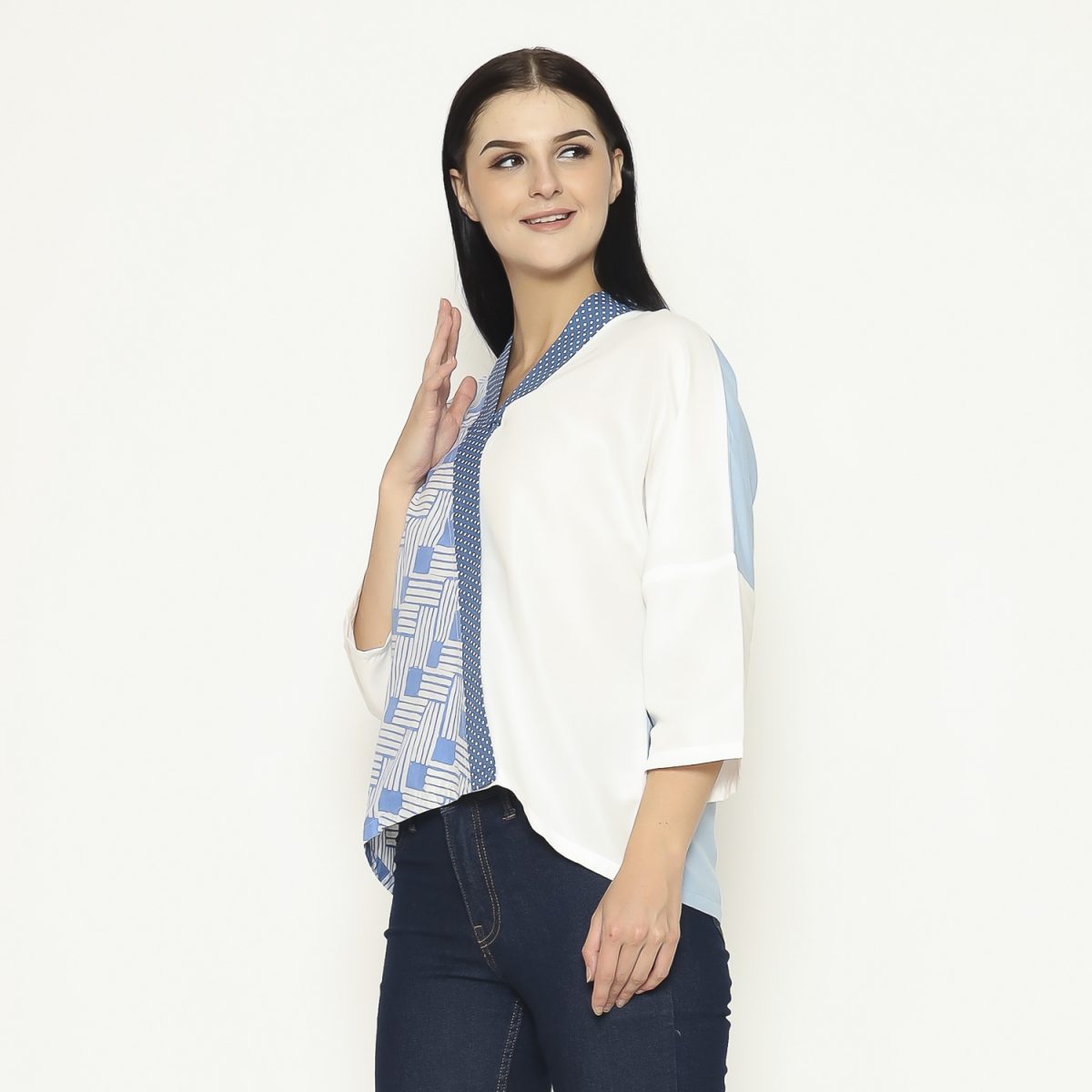 Emma Blouse Blue - Image 4
