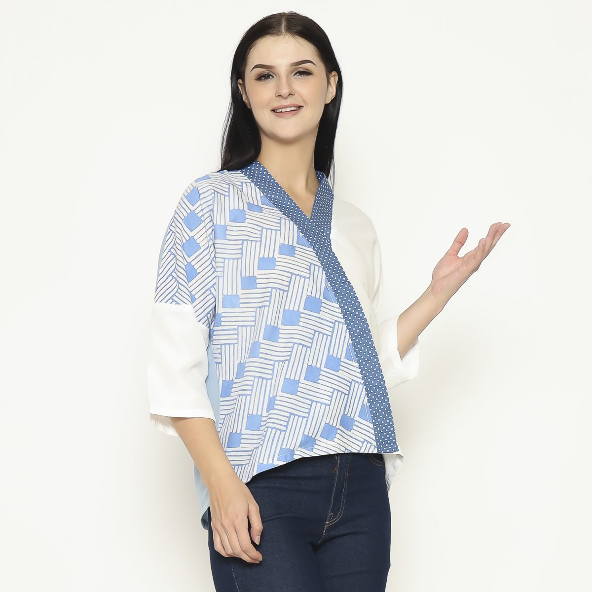 Emma Blouse Blue - Image 3