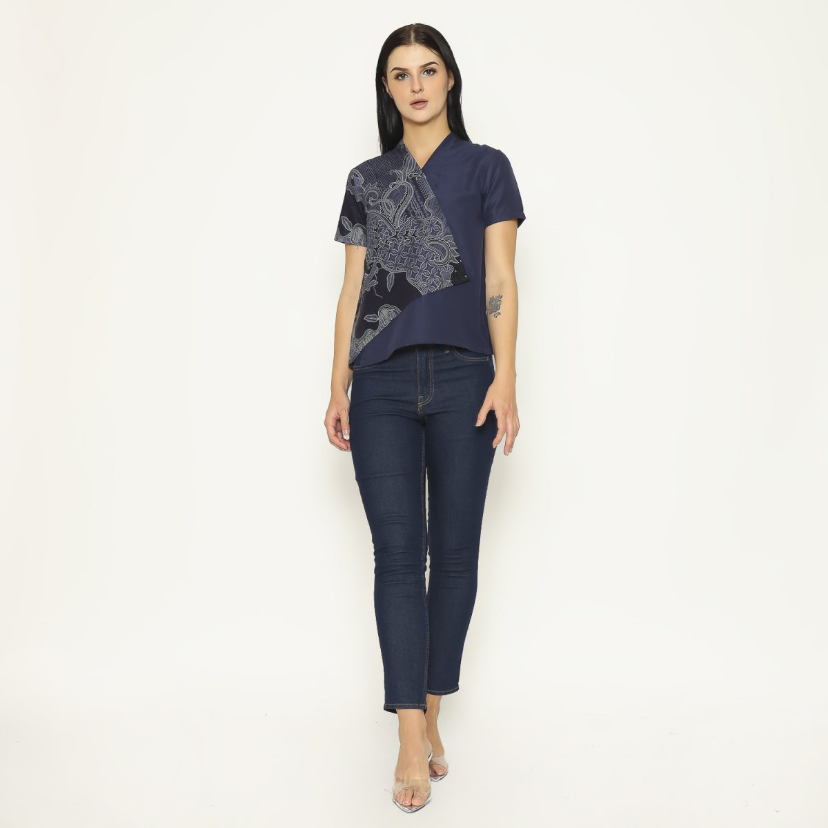 Leslie Blouse Multi Navy - Image 6