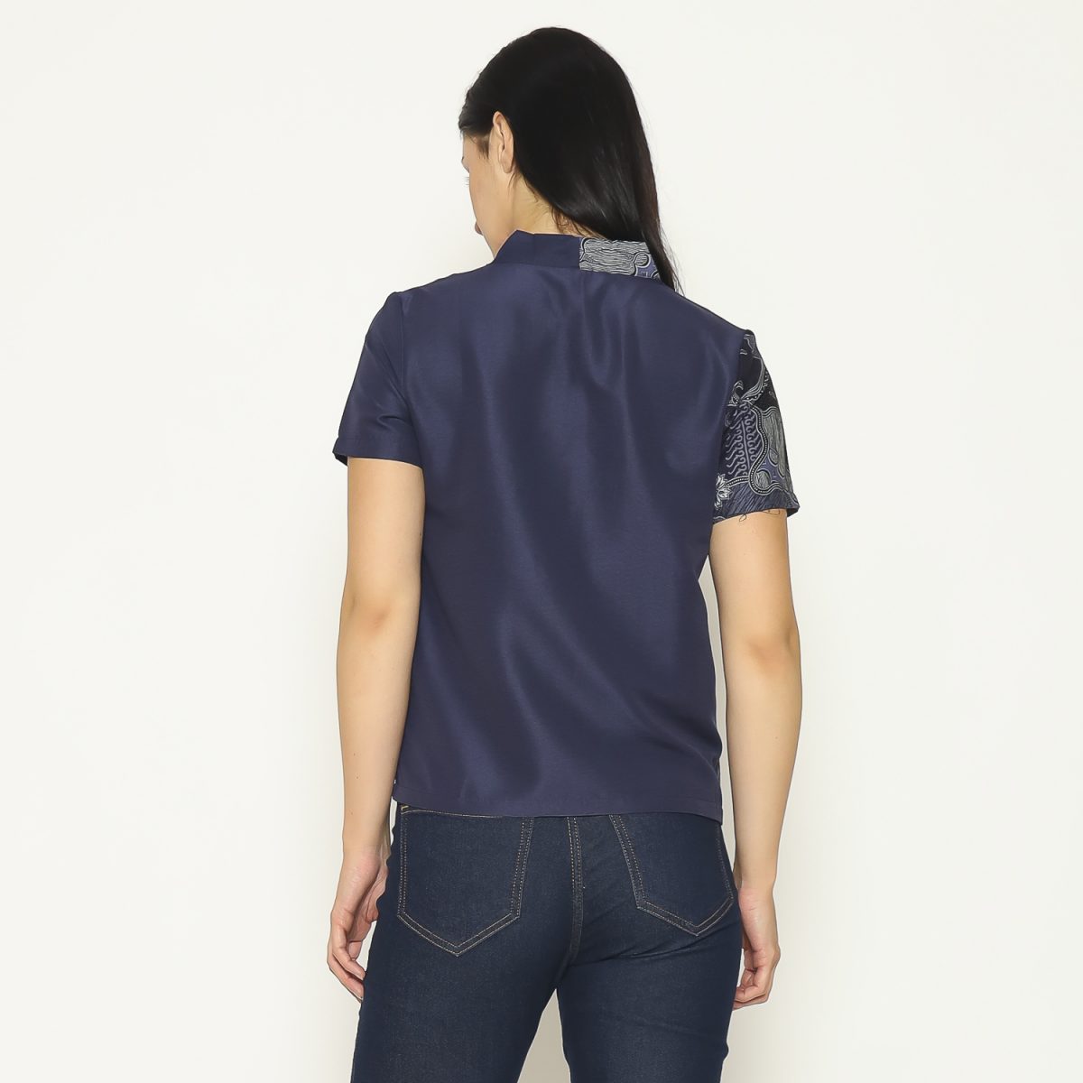 Leslie Blouse Multi Navy - Image 5