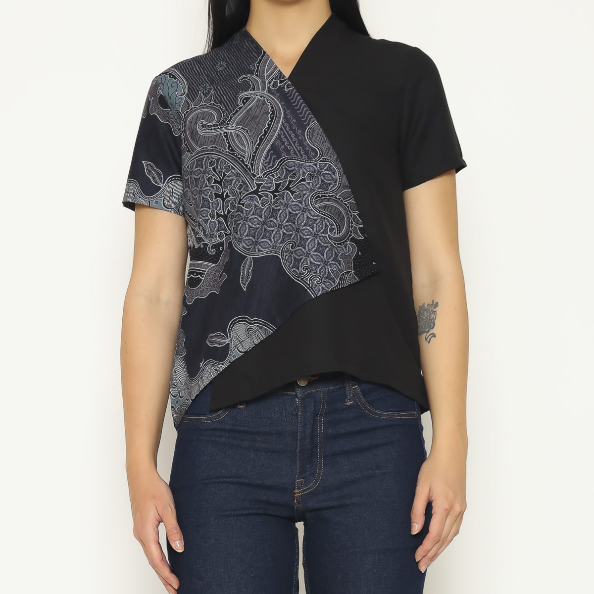 Leslie Blouse Multi Black - Image 2