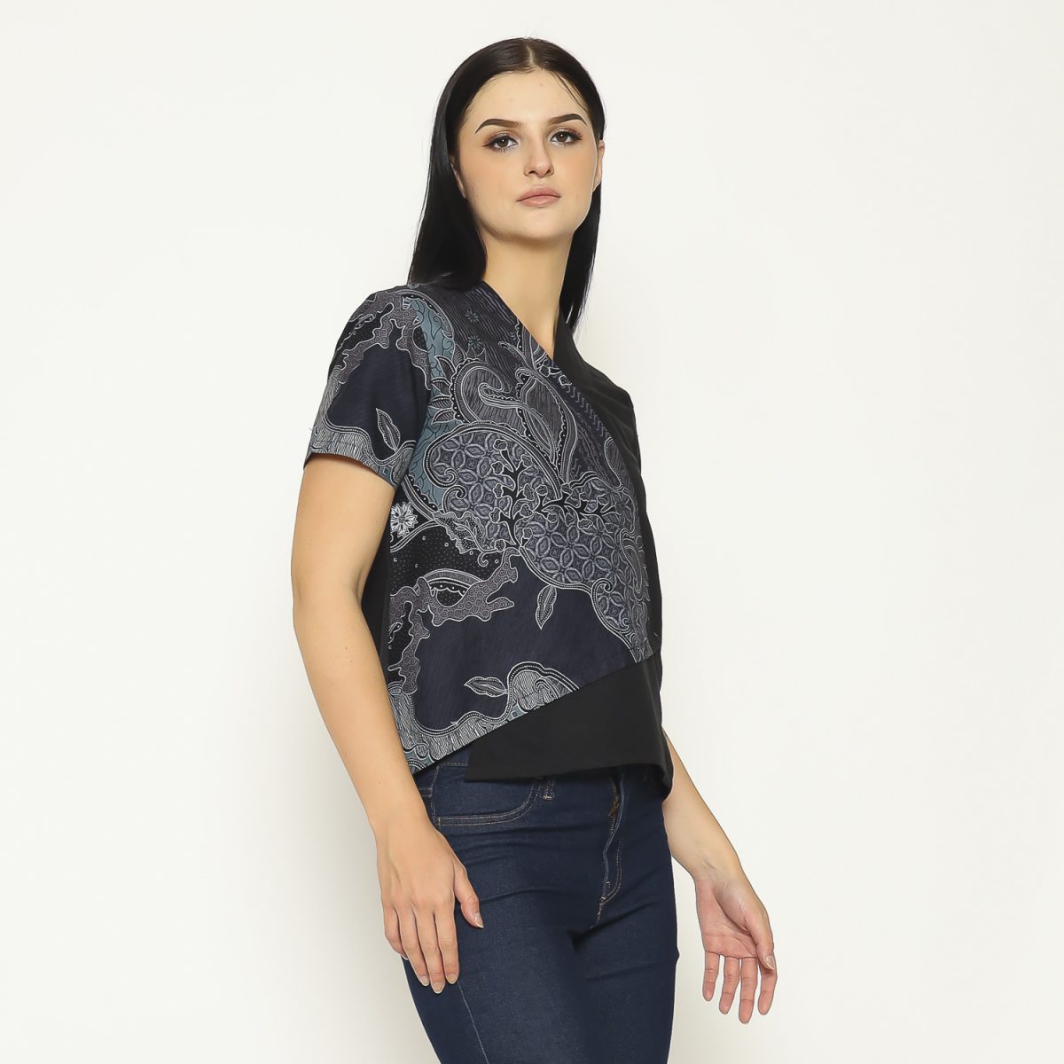 Leslie Blouse Multi Black - Image 3
