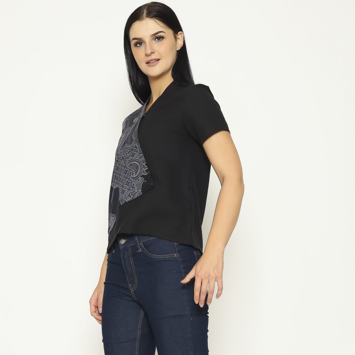 Leslie Blouse Multi Black - Image 4