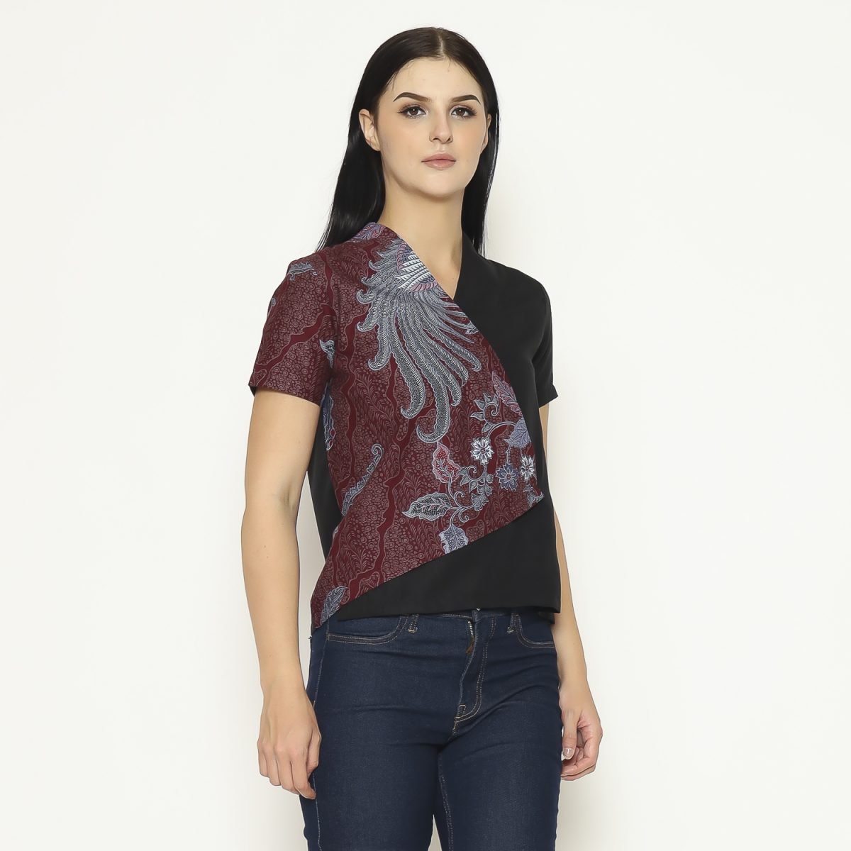 Leslie Blouse Maroon - Image 3
