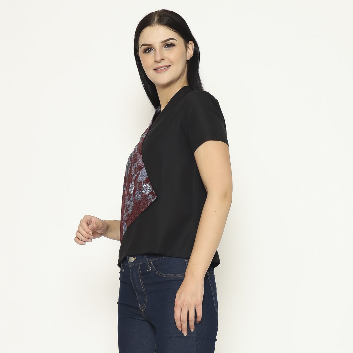 Leslie Blouse Maroon - Image 4