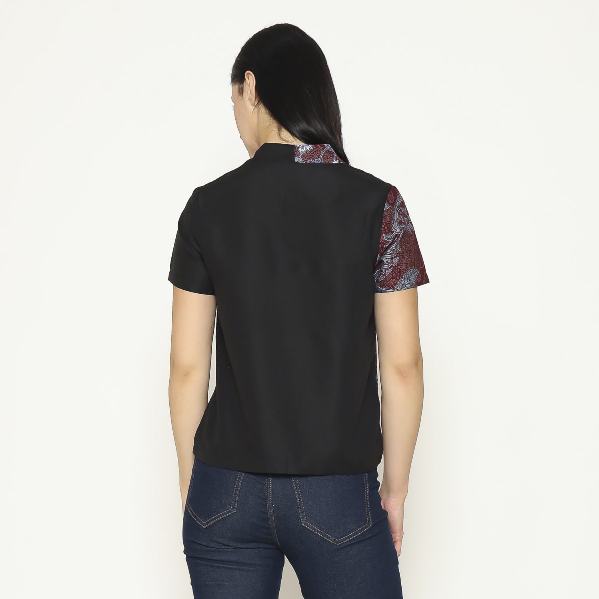 Leslie Blouse Maroon - Image 5