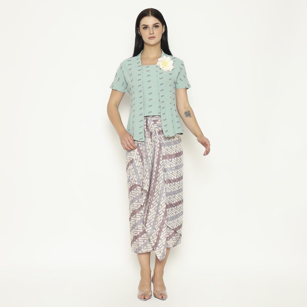Yasmine Blouse Stripe Green - Image 6