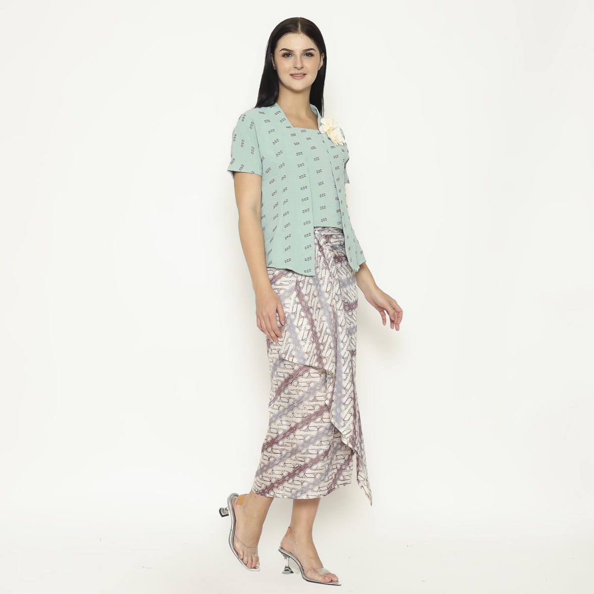 Yasmine Blouse Stripe Green - Image 4