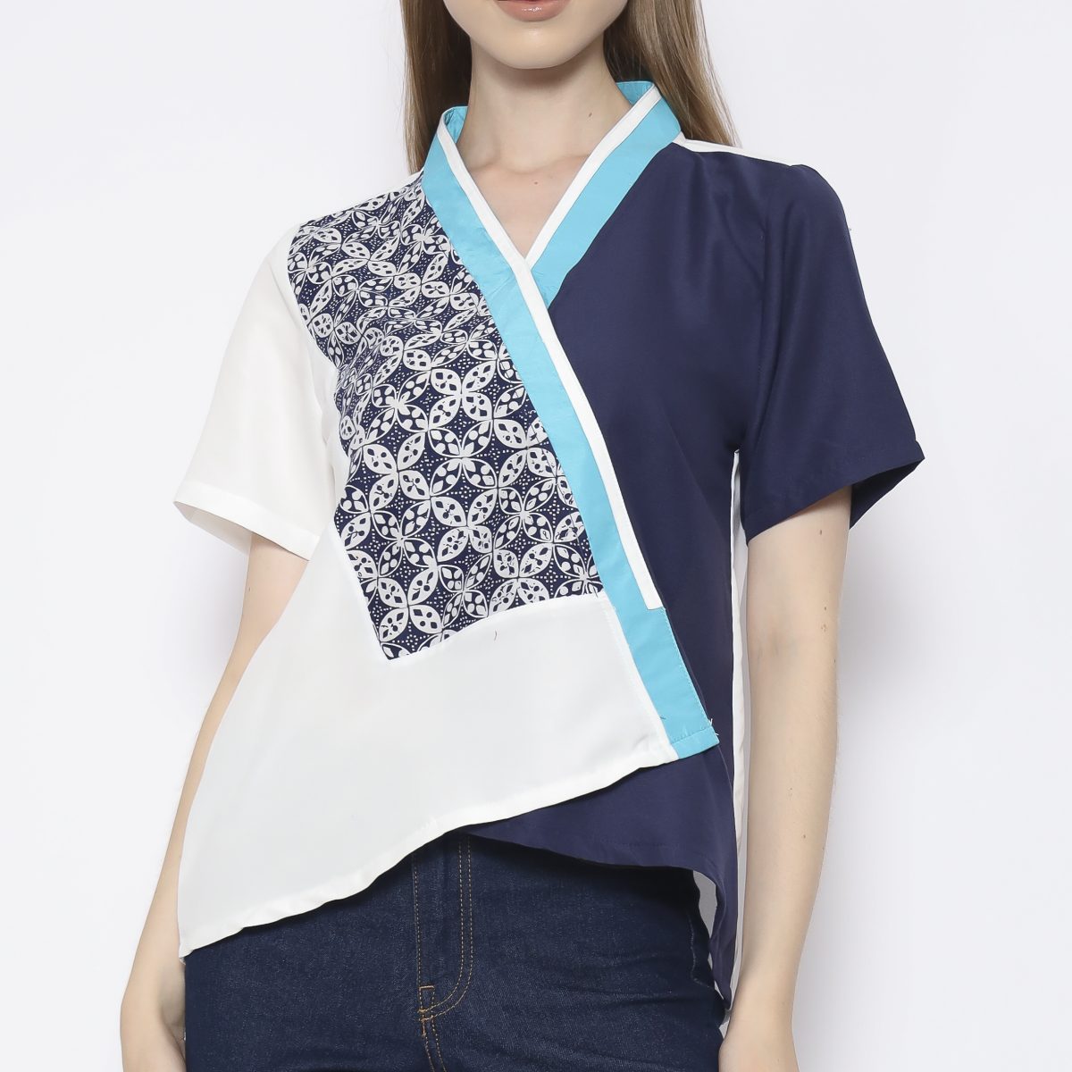 Lily Blouse Navy - Image 2